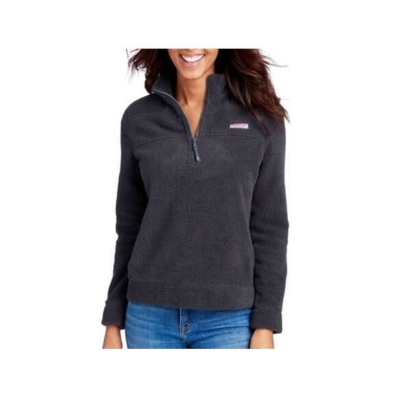 Vineyard Vines Quarter Zip Sherpa Women’s Size Large - Picture 1 of 6